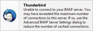 e-mail client imap connection error